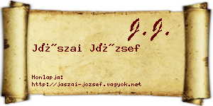 Jászai József névjegykártya